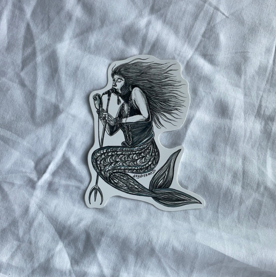 Janis Joplin mermaid sticker