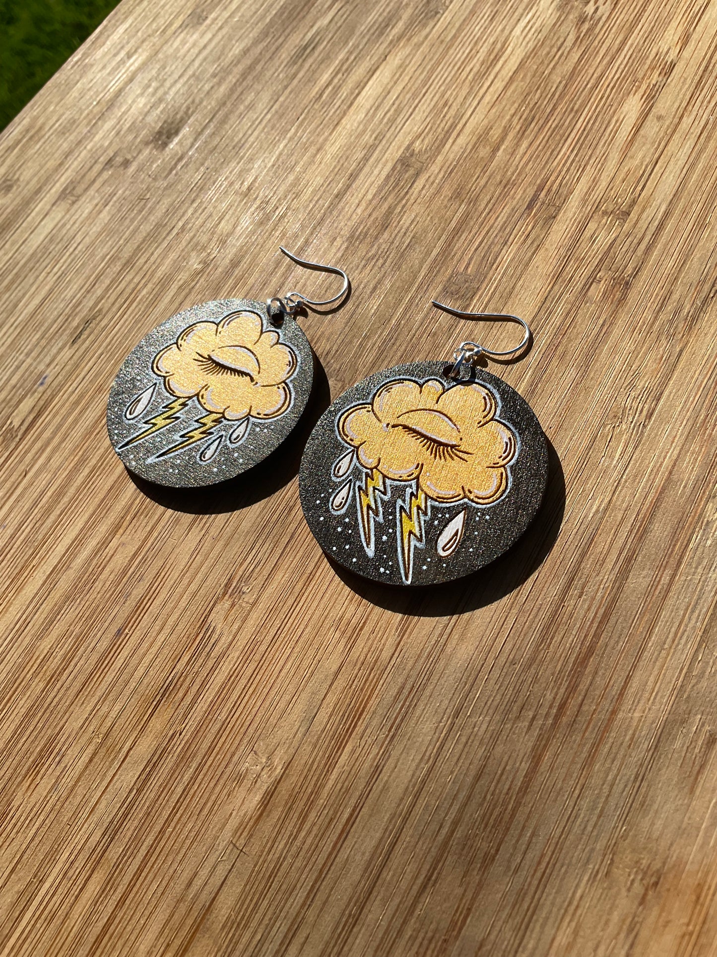 Storm Cloud Eyes Earrings