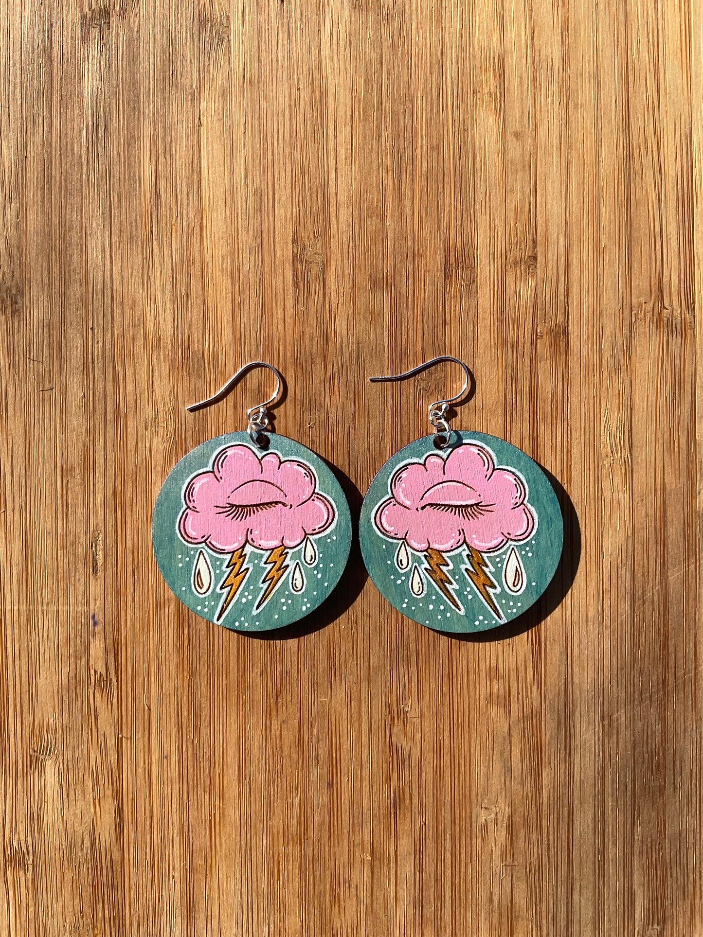 Storm Cloud Eyes Earrings