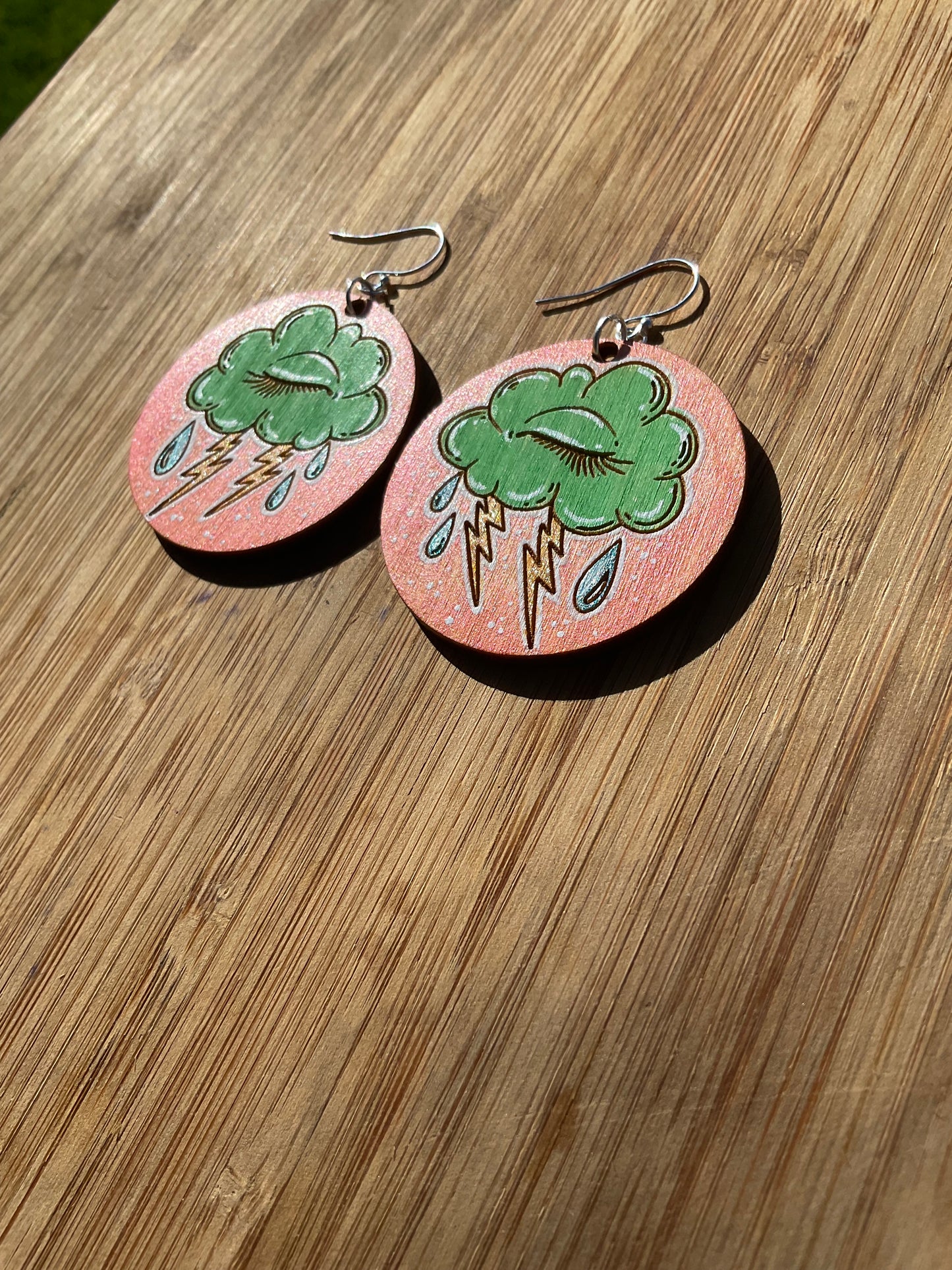 Storm Cloud Eyes Earrings