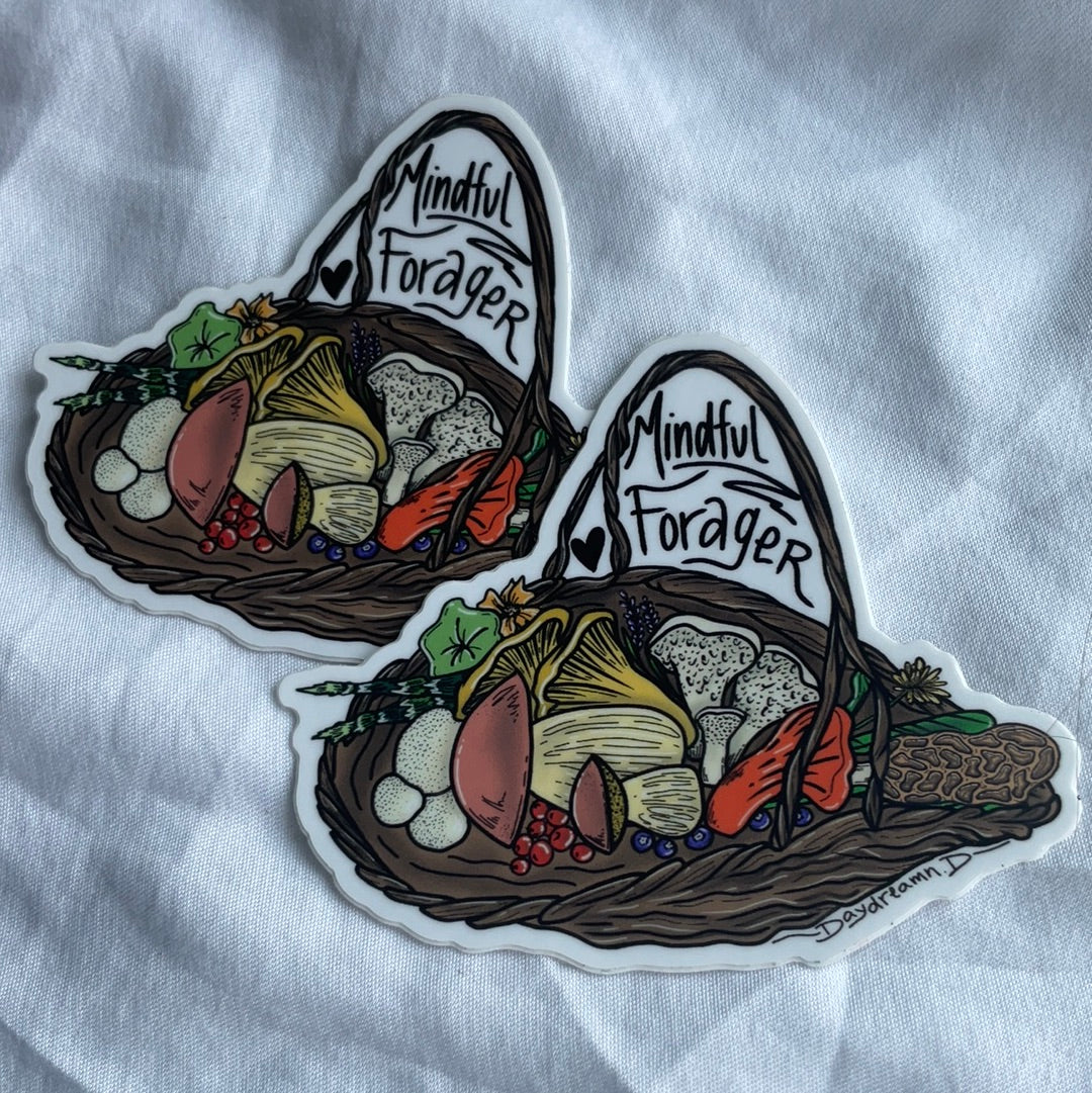 Forager Basket Mindful Vinyl Sticker