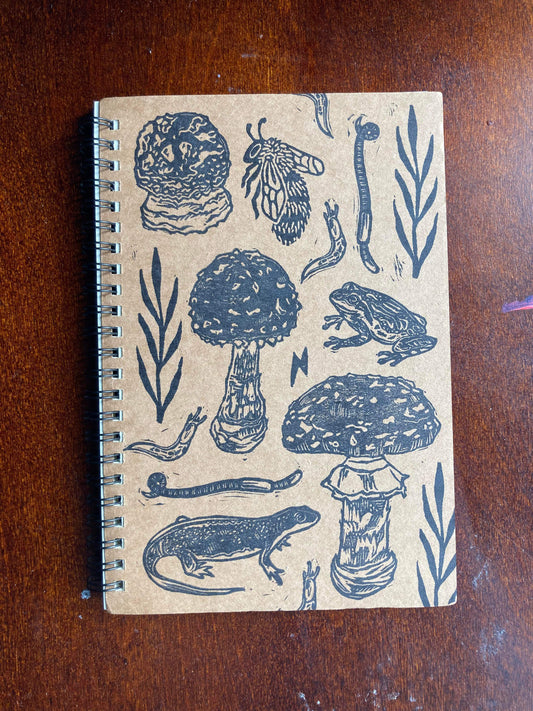 Hand Stamped Cover - unlined sketchbook
