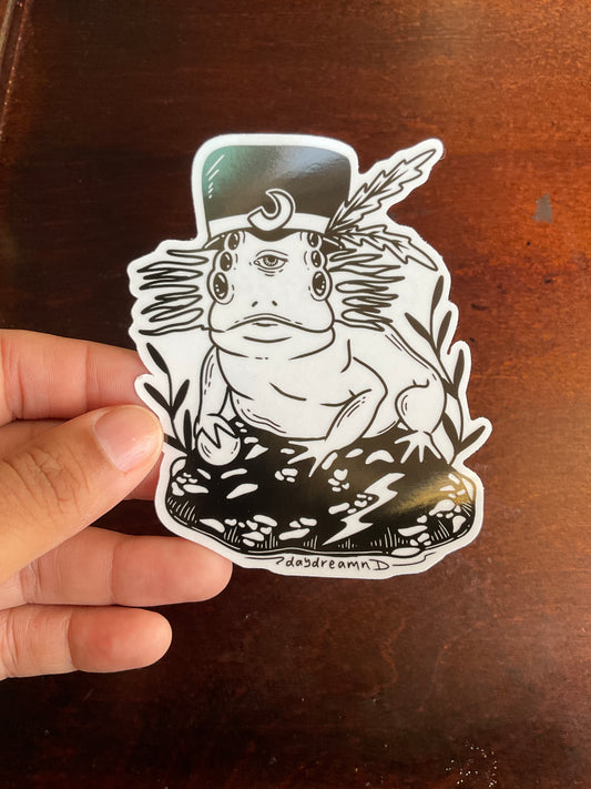 Clear shpongle toad sticker