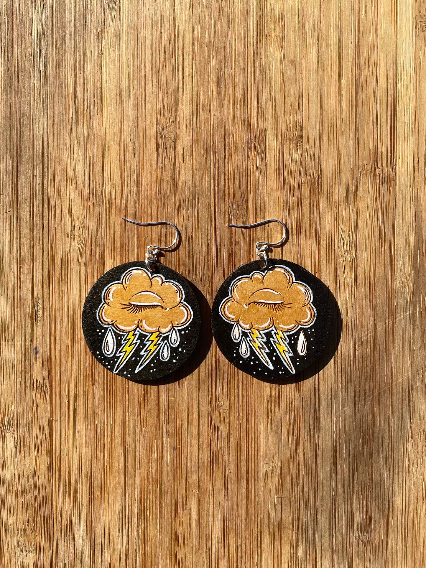 Storm Cloud Eyes Earrings