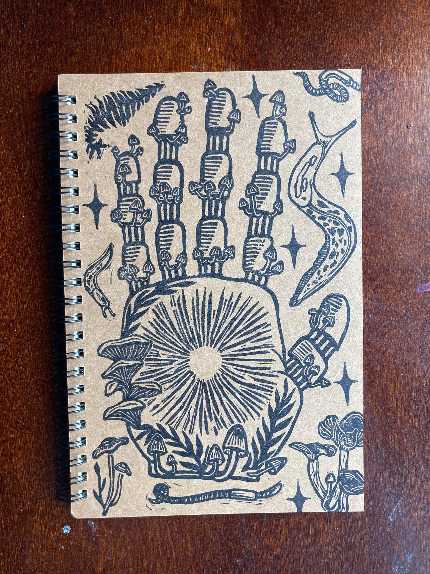 Hand Stamped Cover - unlined sketchbook