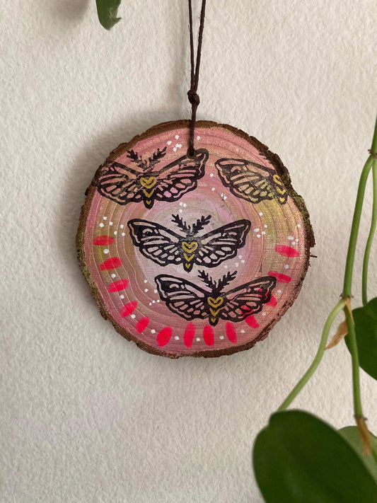 Handpainted Wood Round Wall Hanging Ornaments