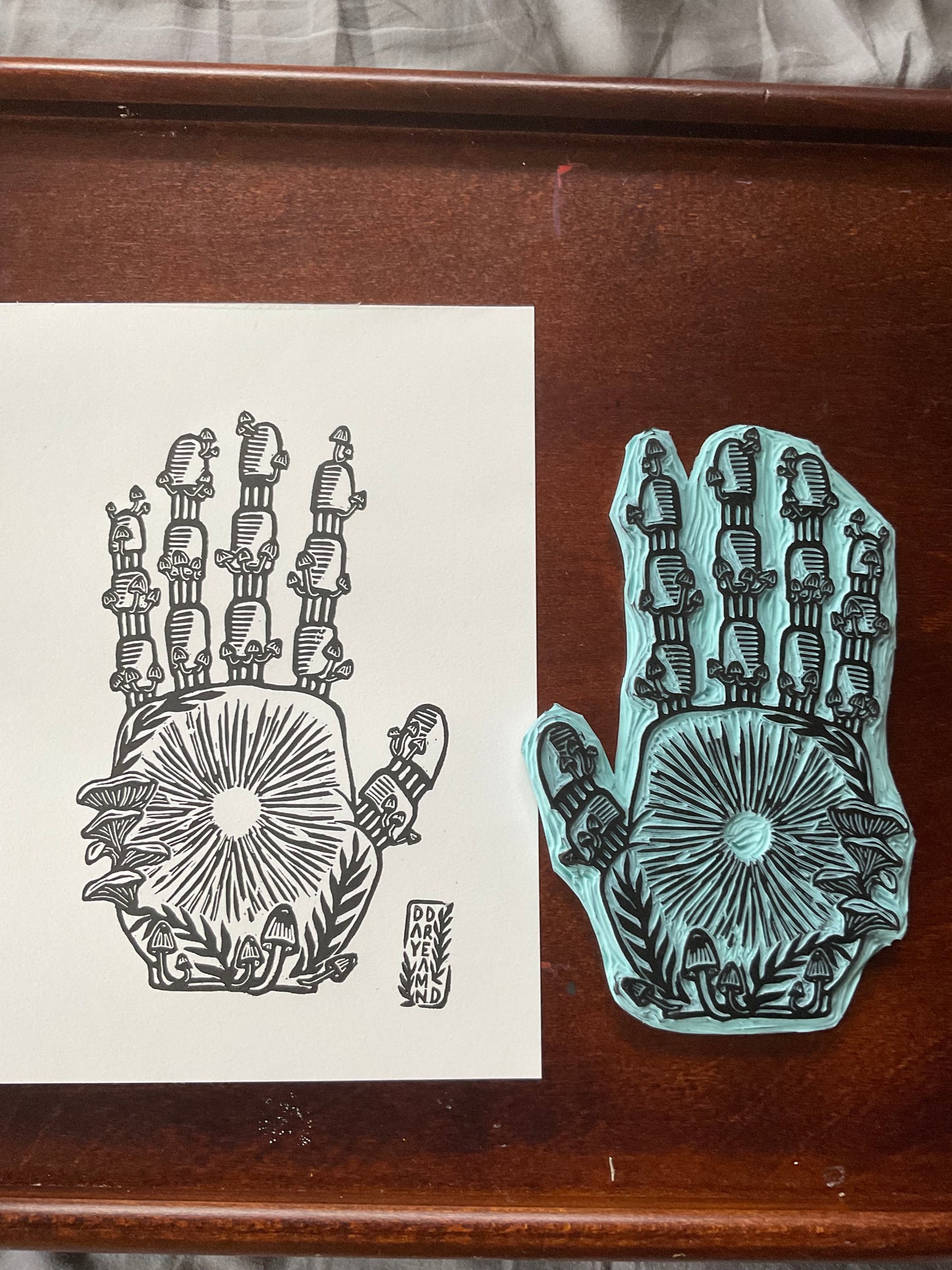 Nature Handprint block print