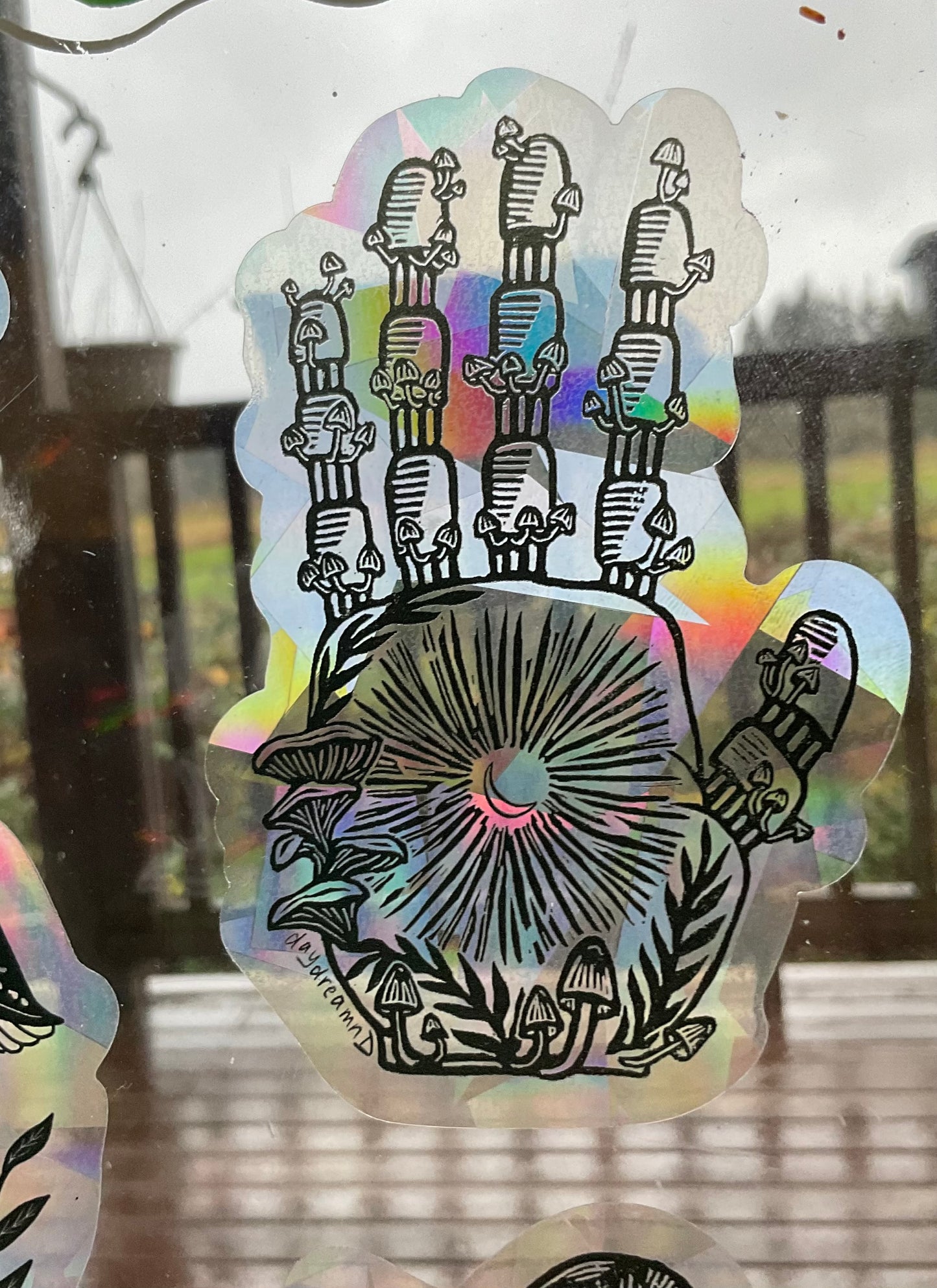 Natures Handprint Suncatcher Sticker