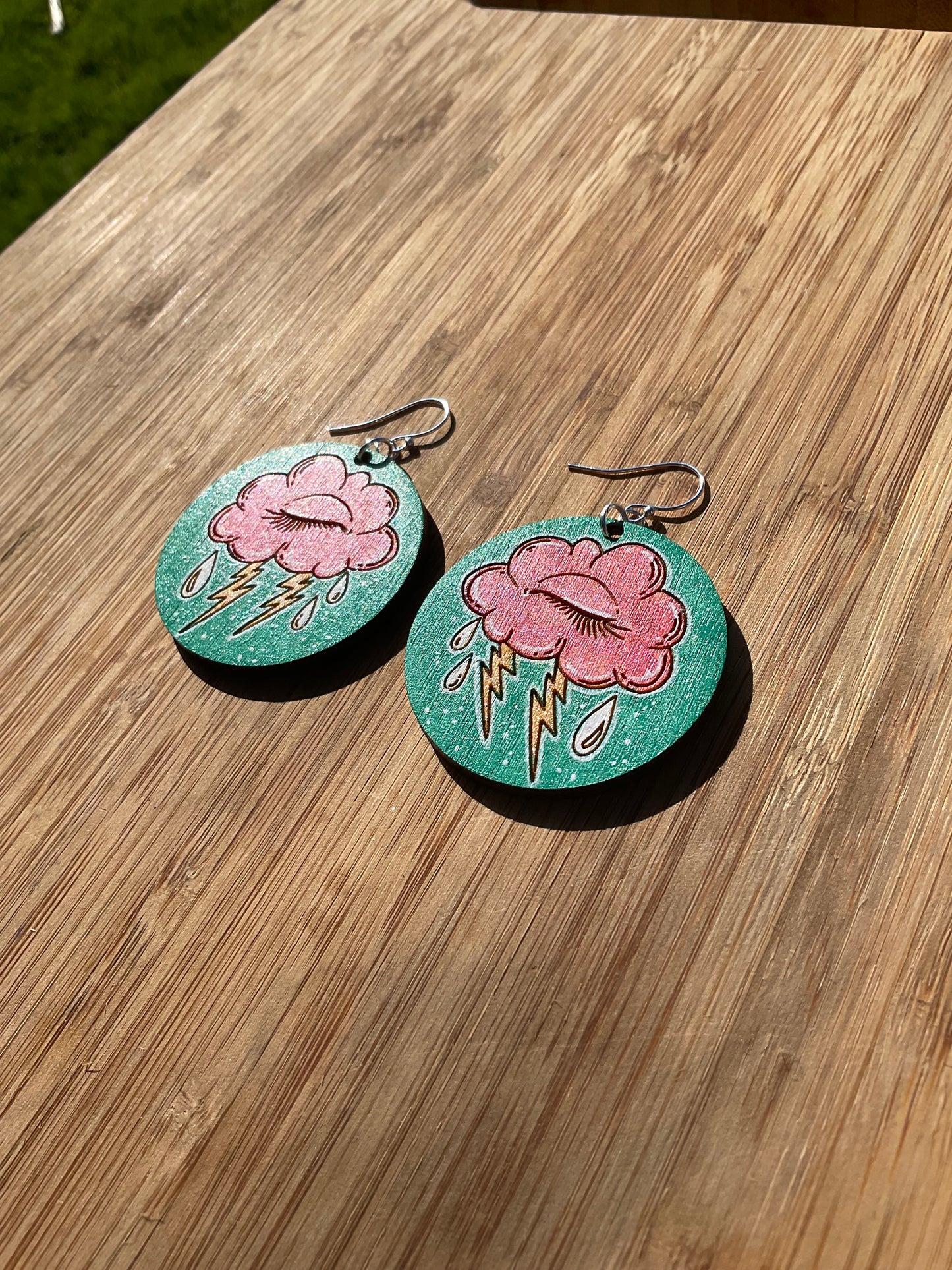 Storm Cloud Eyes Earrings