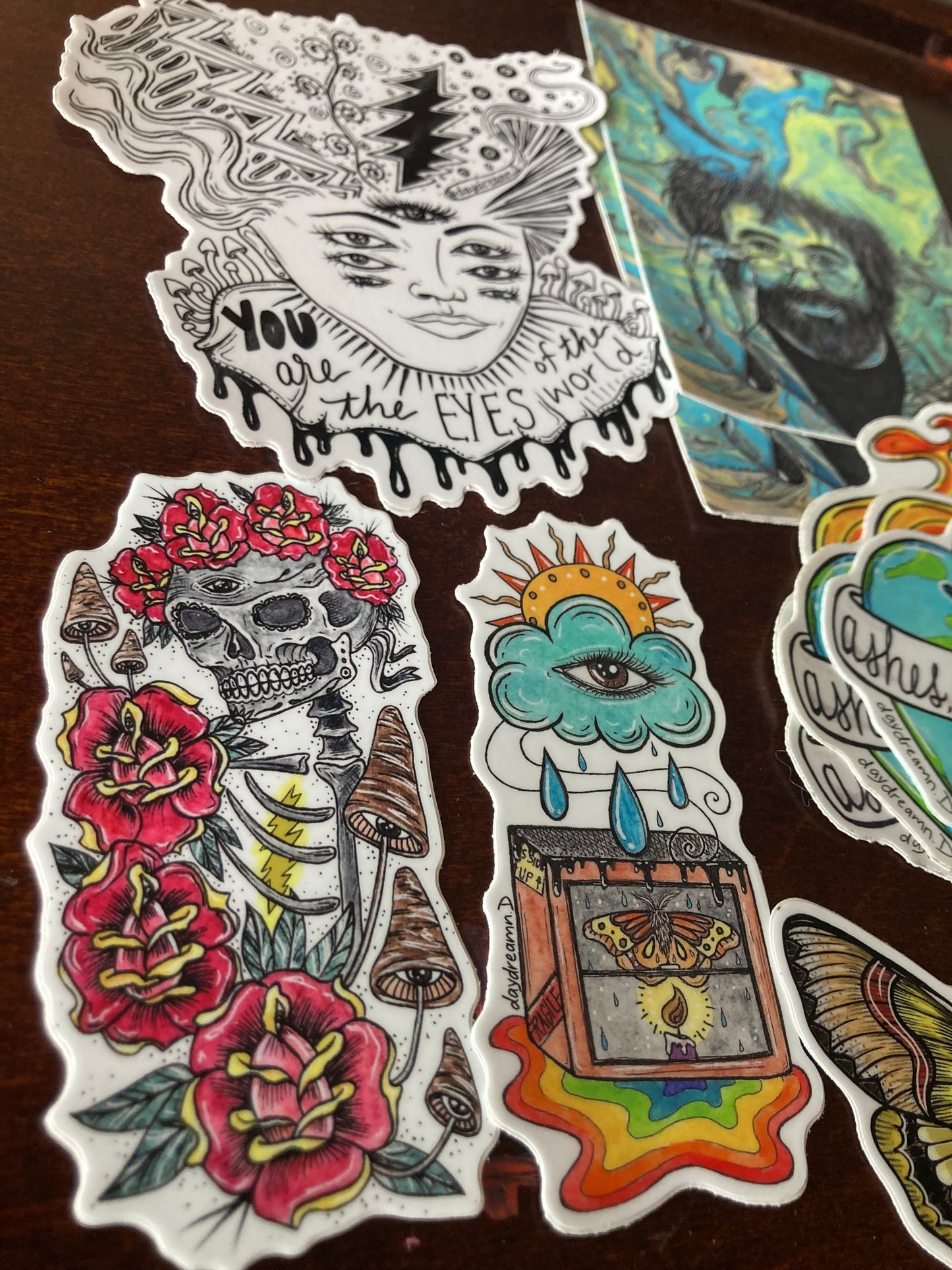 Grateful Dead Sticker Pack: 9 matte vinyl stickers