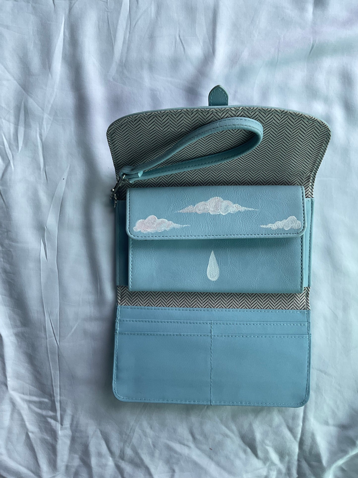 Sky Blue Wallet Wristlet