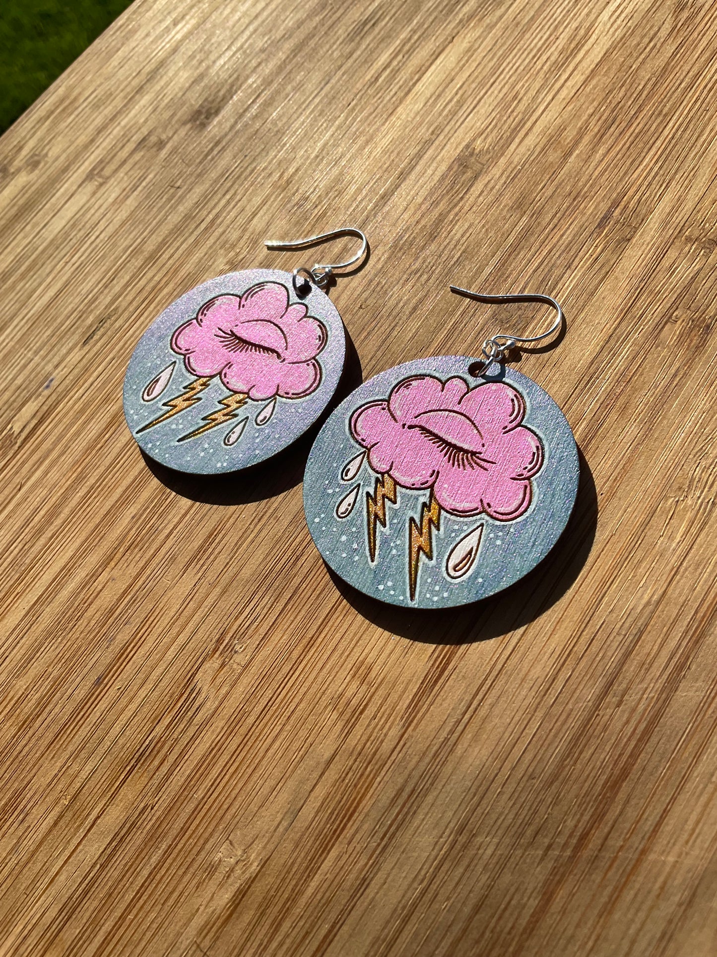 Storm Cloud Eyes Earrings