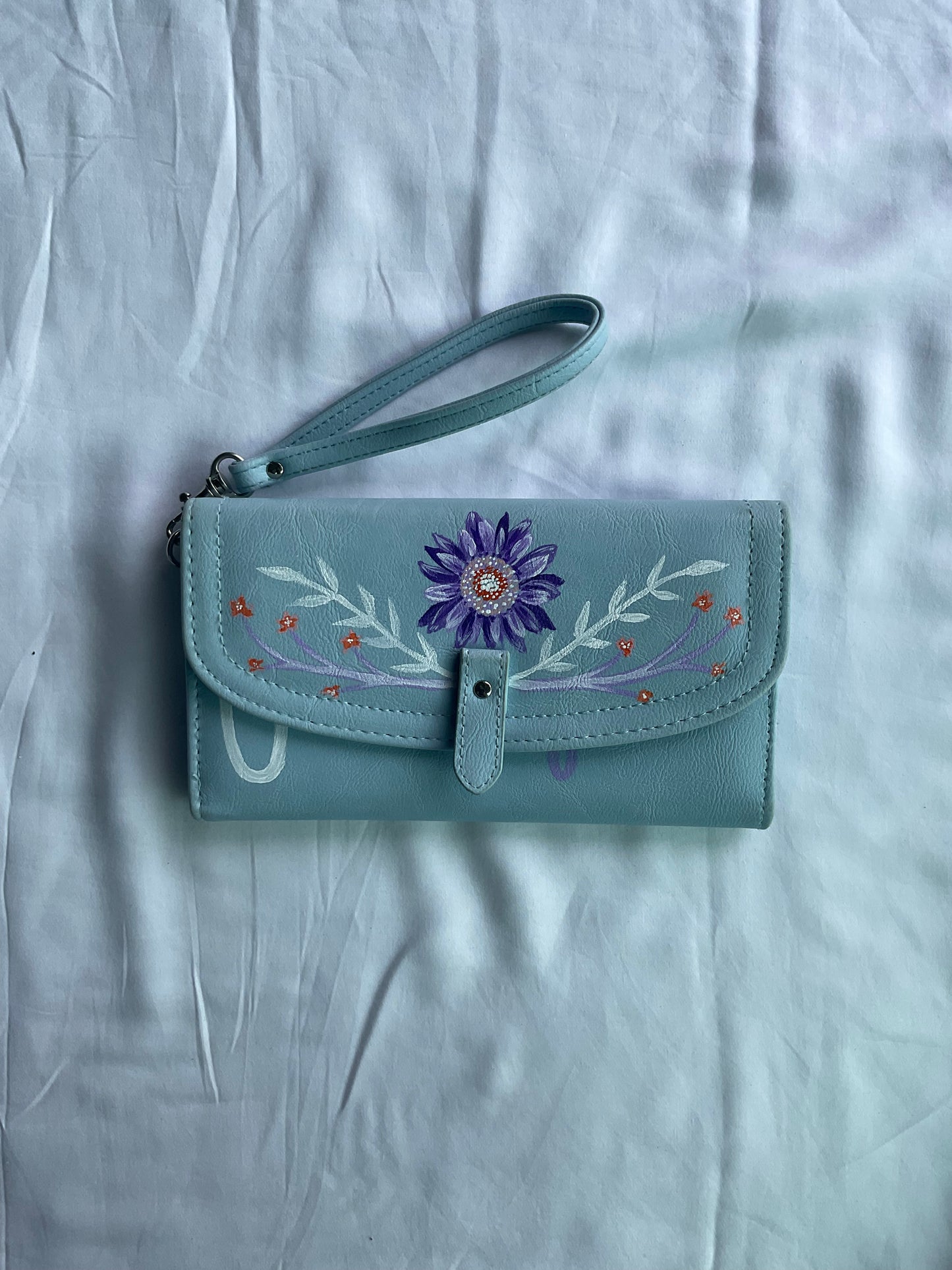 Sky Blue Wallet Wristlet