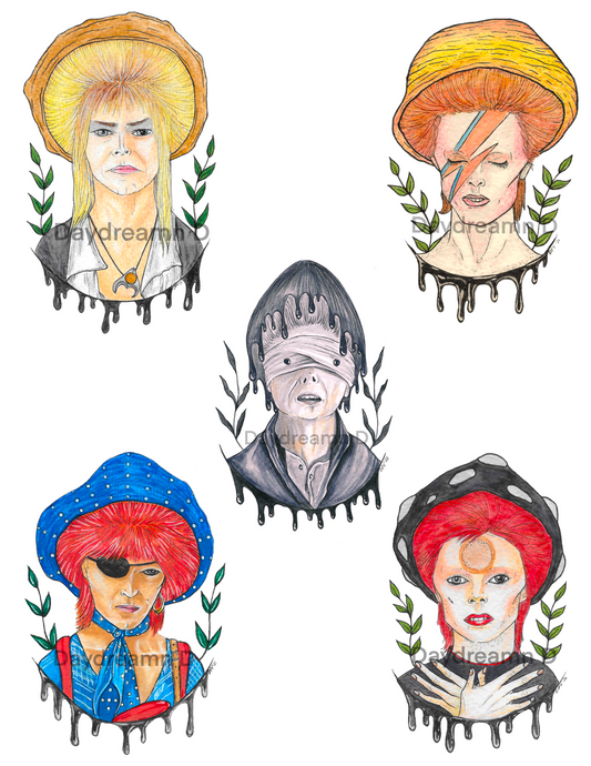 Bowie Mushroom Giclee Print Packs