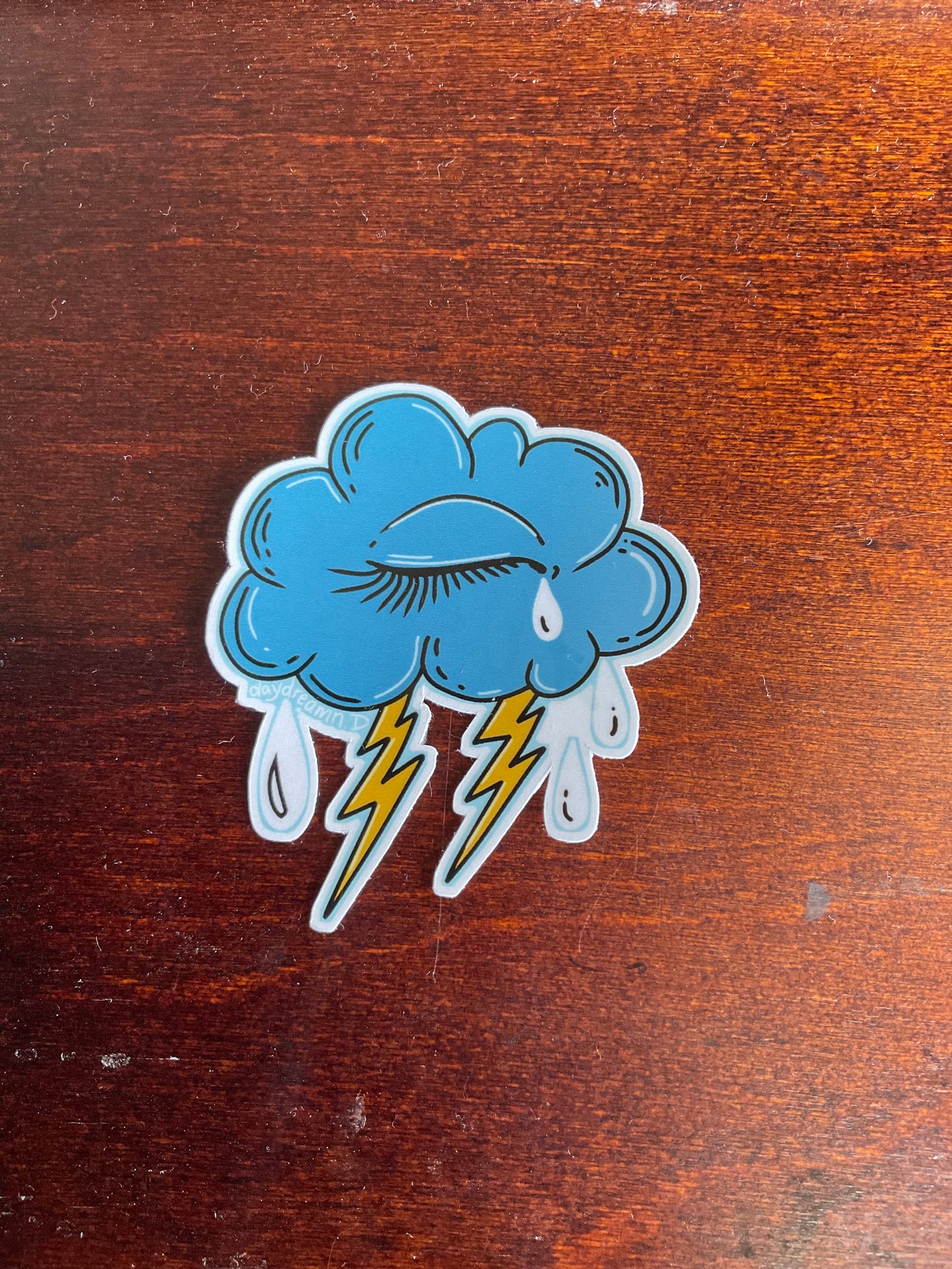 Clear stormy cloud sticker