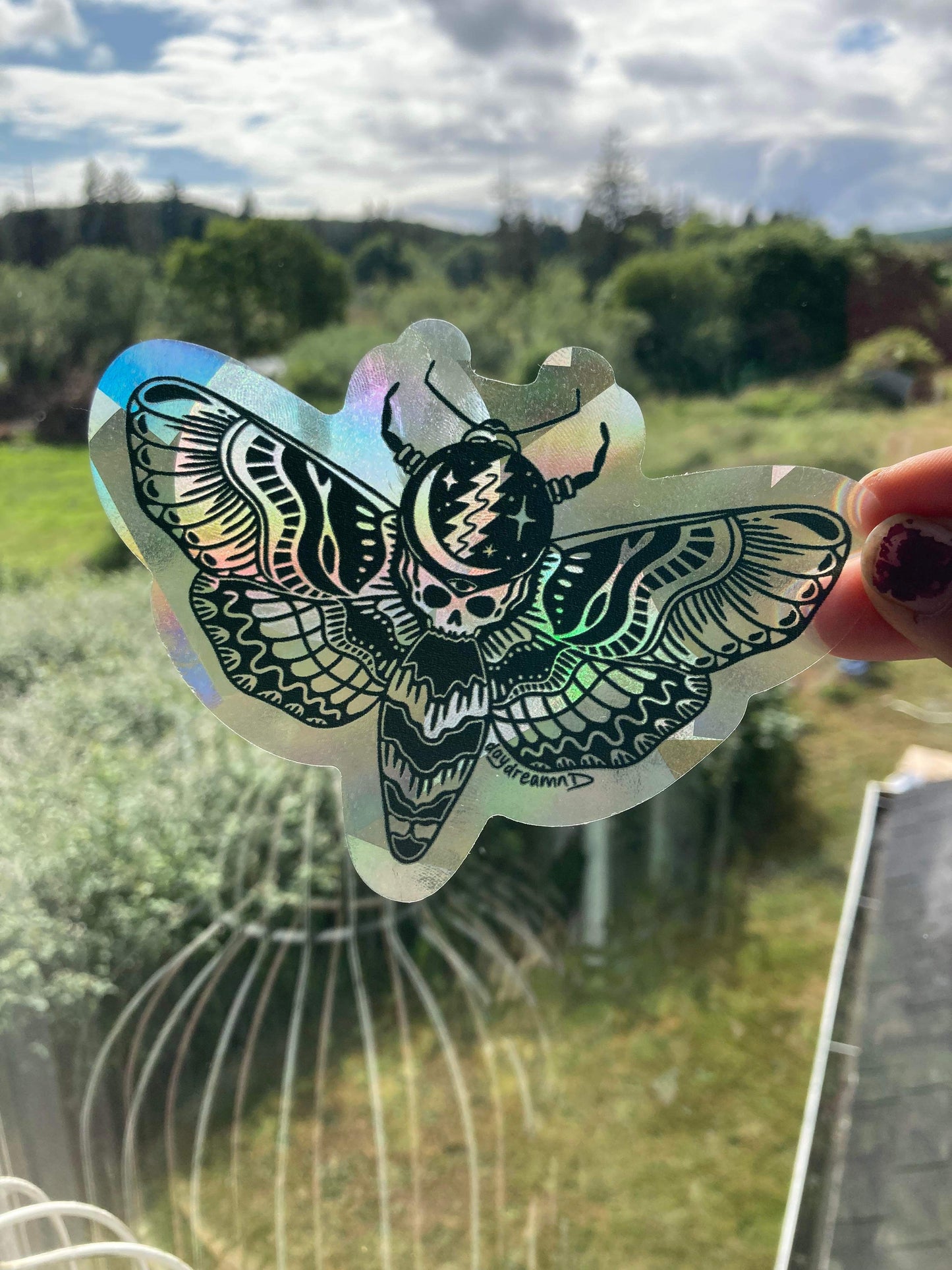 Deadhead Moth Suncatcher Window Decal