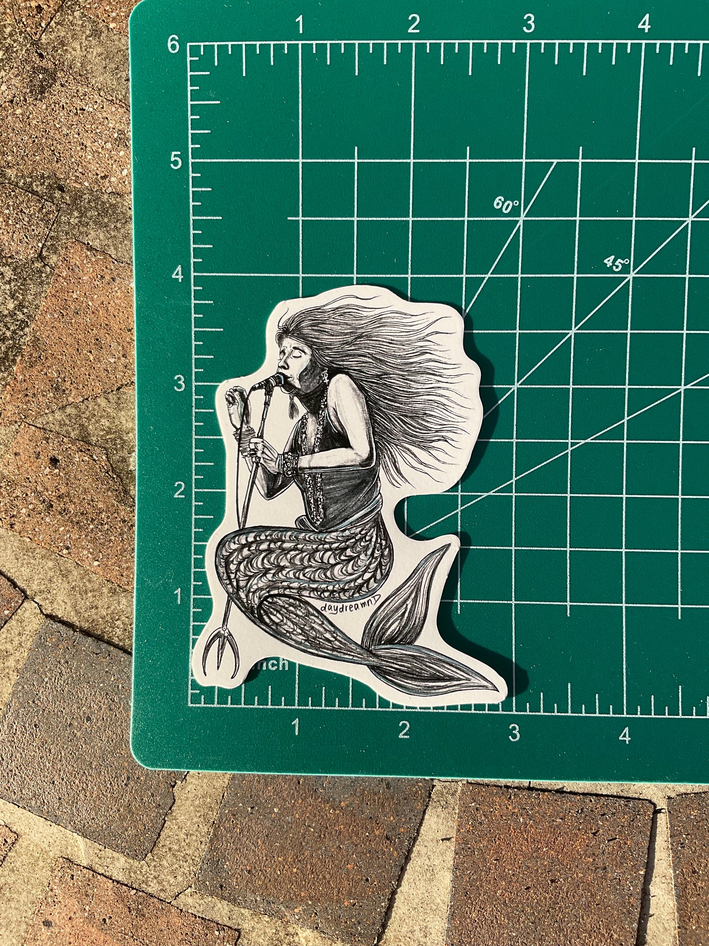 Janis Joplin mermaid sticker