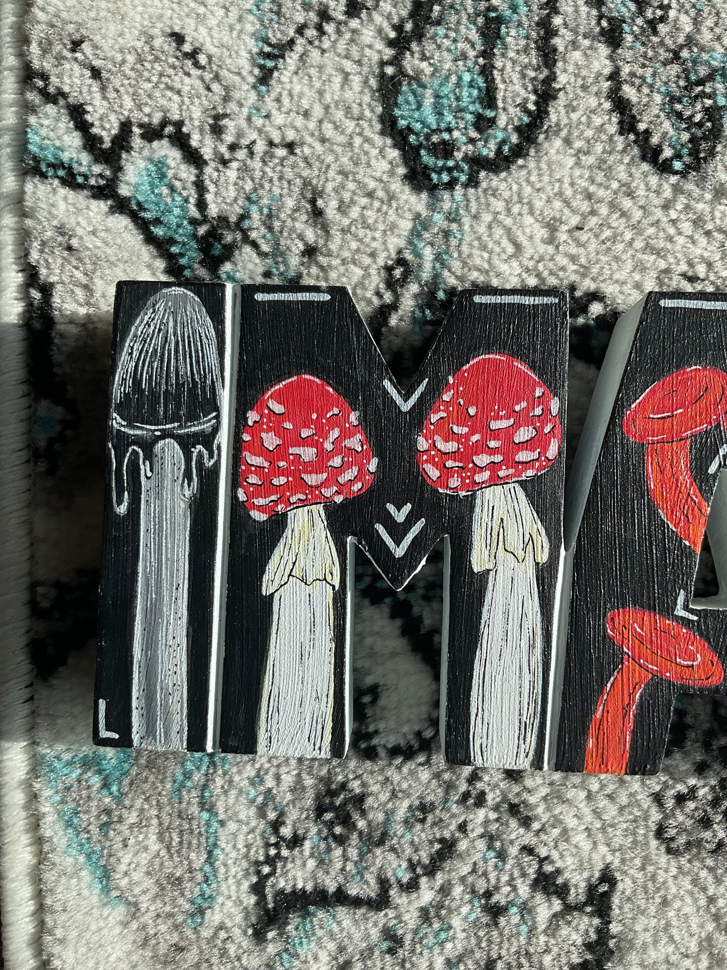 Imagine Fungi hand painted decor