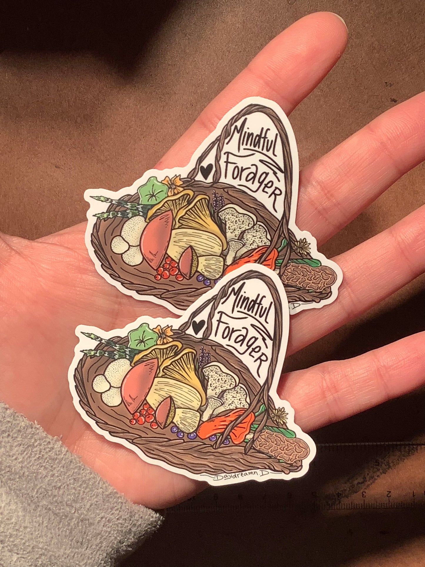 Forager Basket Mindful Vinyl Sticker