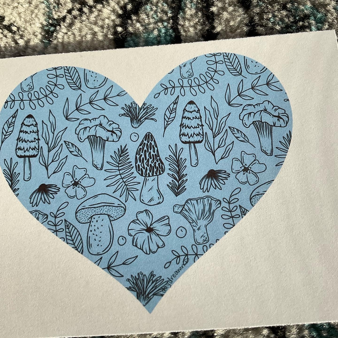 Mushroom Heart postcards