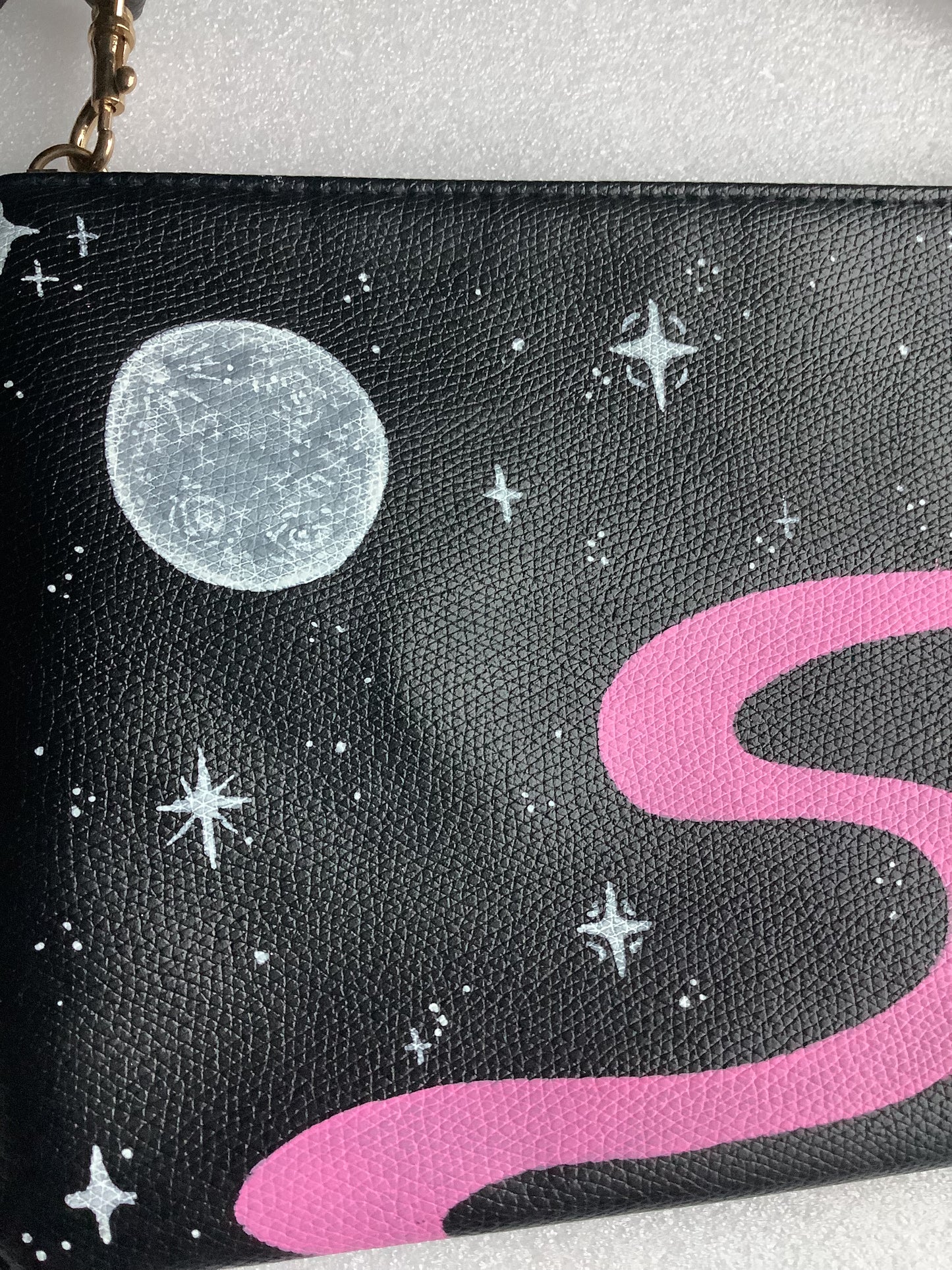 Full Moon Handpainted Crossbody Bag