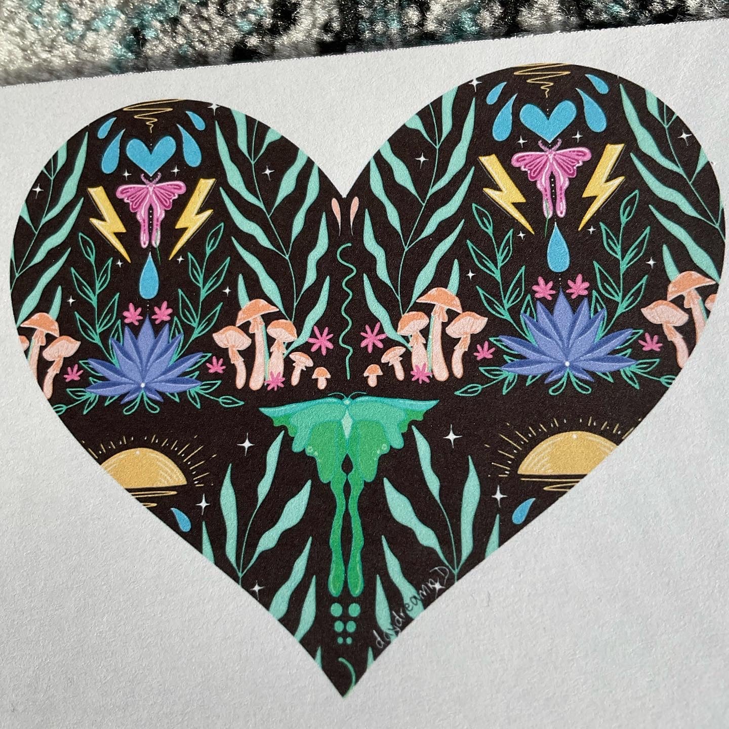 Mushroom Heart postcards