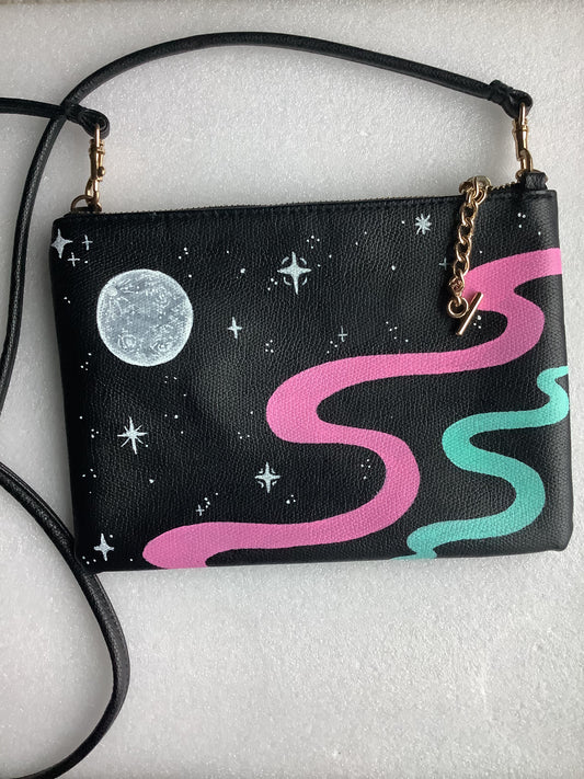 Full Moon Handpainted Crossbody Bag